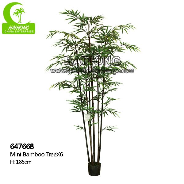 albero di bambù verde artificiale realistico per la decorazione del landscpe e del giardino