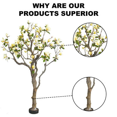 Artificial Magnolia Flower Tree Decorative Trees Plants