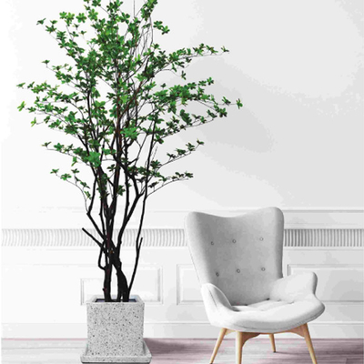 Flame Retardant Artificial Potted Floor Plants For Indoor Outdoor Decor Fake Trees