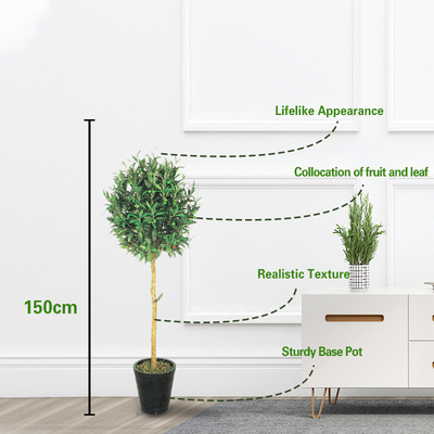150cm Faux Olive Tree Ball Shape Hang Up Bonsai Landscape Indoor Ornament