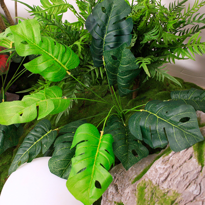 No Caring Artificial Landscape Trees With Lily Bamboo Monstera Small Plants Evergreen