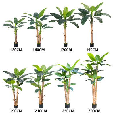 Wholesale 7 FT Artificial Banana Tree Plant | Natural Bark Trunk | Free Maintenance | Indoor Palm for Living Room & Office Decor