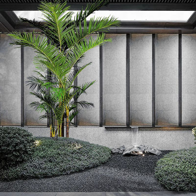 Palm Plant Artificial Giant Kentia Palm Cluster - 11.8ft Commercial-Grade W/Anti-Theft Tech (Multi-Trunk)