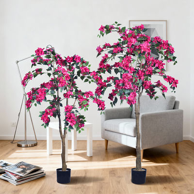 Wholesale Home Decor PVC Artificial Bougainvillea FlowerTrees  Fabric Flower for Home Decoration