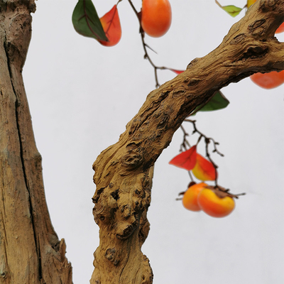 Garden Bonsai Artificial Persimmon Tree Retro Style Landing Fruit Plant