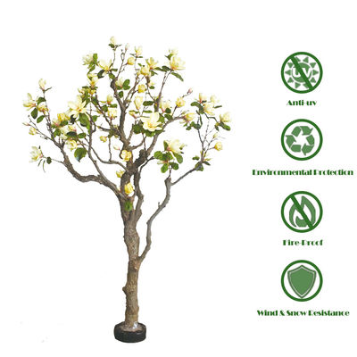Artificial Magnolia Flower Tree Decorative Trees Plants