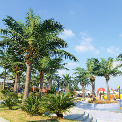 Custom Height 3-30m Evergreen Artificial Coconut Palm Tree For Outdoor Events
