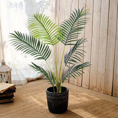 Albero di Palma Areca Artificiale da 6FT - Pianta di Palma Realistica, Finta Pianta Tropicale di Areca, Grandi Piante Artificiali in Seta Finta per Interni, Arredamento Angolare per Soggiorno