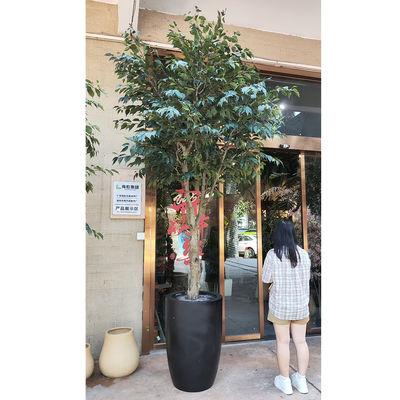 Indoor/Outdoor Faux Silk Plant 2.8m 9.3ft Ficus Artificial Tree​ For Home, Office, Living Room, And Garden Decor