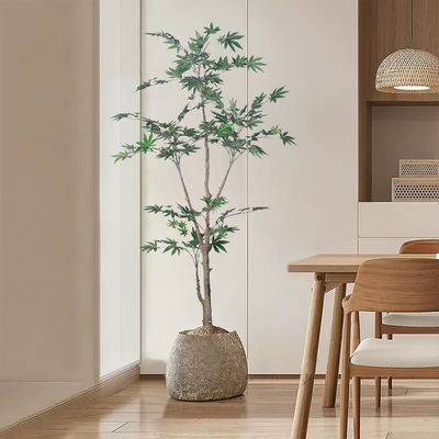 Green Bonsai 5.2 FT 6 FT Japanese Maple Tree Artificial For Home Living Room Decoration