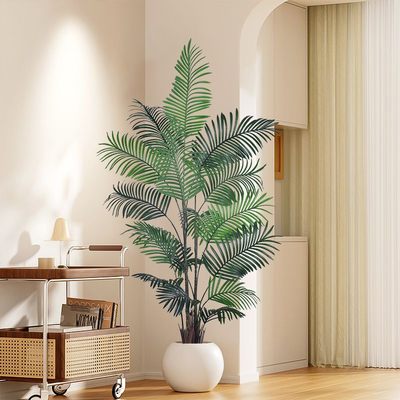 Piante artificiali di palme Areca pianta in vaso di palma per paesaggi esterni interni decorativi