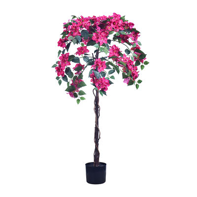 Haihong Nuovi prodotti Albero di fiori di bougainvillea artificiale 4 piedi 6 piedi Bougainvillea in vaso finta artificiale per l'arredamento di hotel a casa