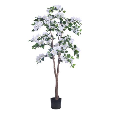 Produttore cinese di bougainvillea albero pianta artificiale con fiore bianco per la decorazione di casa, ufficio e centro commerciale
