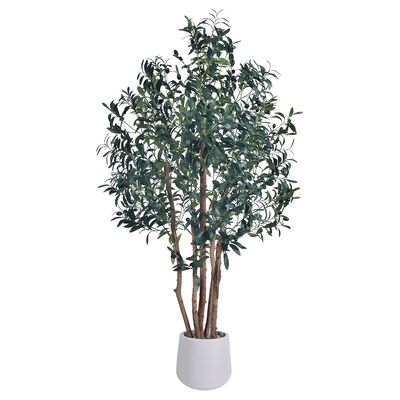 Albero d'olivo artificiale realistico con tronco naturale - 5FT 6FT 7FT, resistente agli UV per la decorazione della hall di lusso e dell'hotel