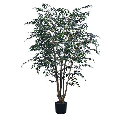 Mini Ficus Artificiale Realistico - Tronco Artistico in 7.5FT/9.2FT, Bassa Manutenzione per l'Interior Design di Lusso di Spa e Ristoranti