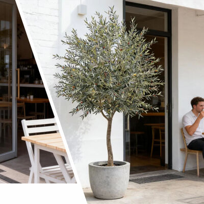 Pianta Artificiale Più Venduta Combinazione di Ulivi in Vaso Ulivo Ornamentale di Alta Qualità Artificiale per Arredamento Interni